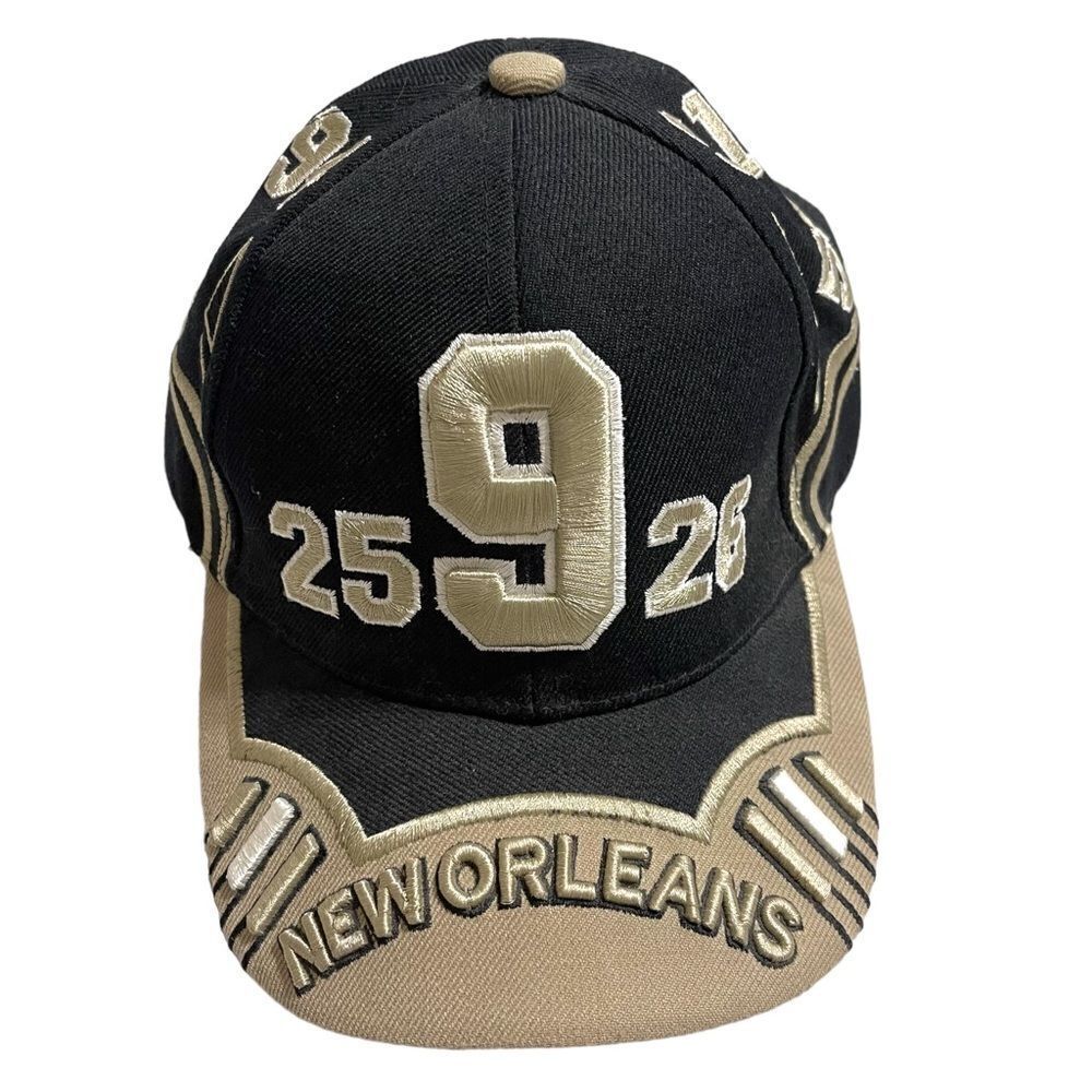 New Orleans Saints Embroidered Logo & # Adjustable Ball Cap Hat Authentic NFL‎